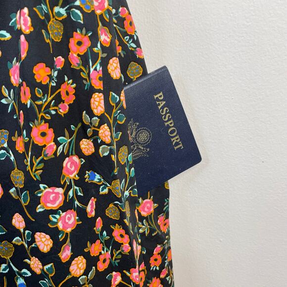 Kate Spade Floral Mixed Blossom Fit-and-Flare Dress Cotton Sleeveless womens 12 - Picture 7 of 16